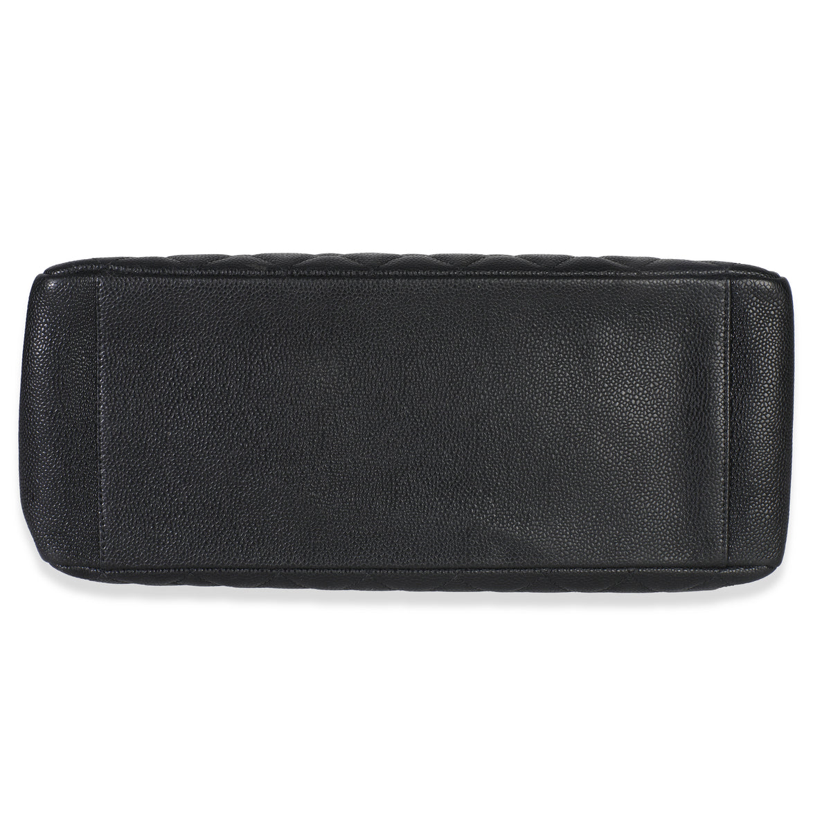 Black Quilted Caviar Grand Shopper Tote