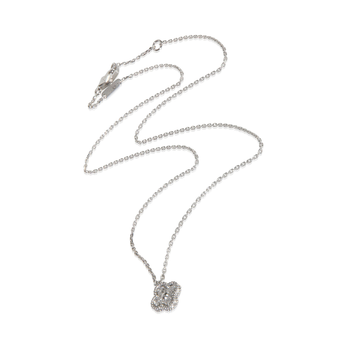 White Gold Diamond Sweet Alhambra Pendant