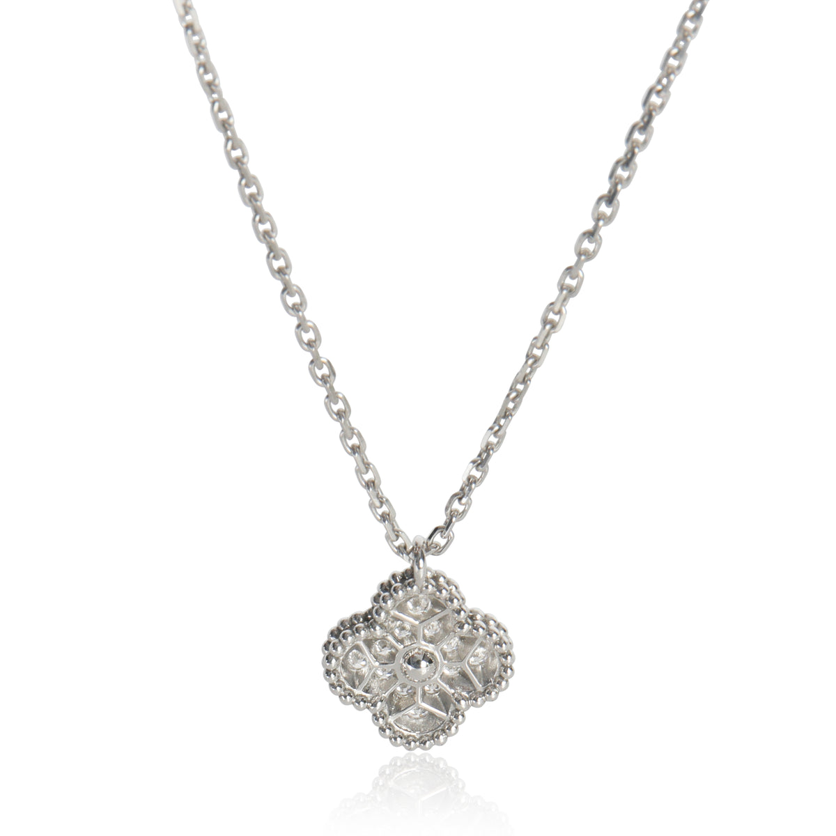 White Gold Diamond Sweet Alhambra Pendant