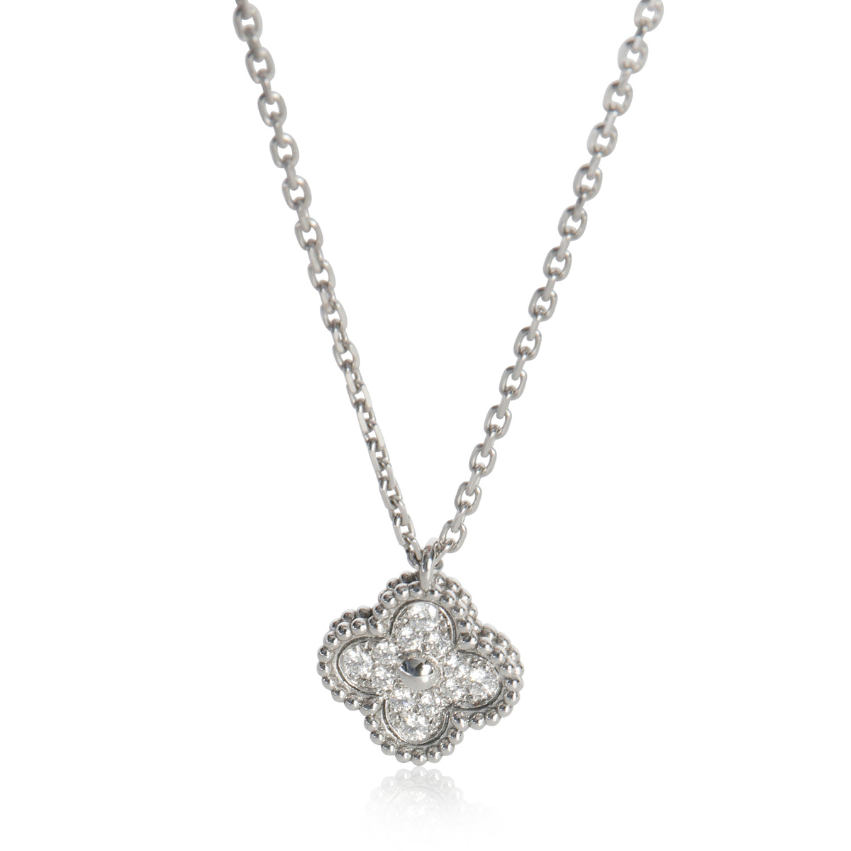 White Gold Diamond Sweet Alhambra Pendant