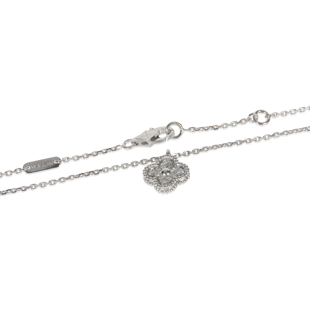 White Gold Diamond Sweet Alhambra Pendant