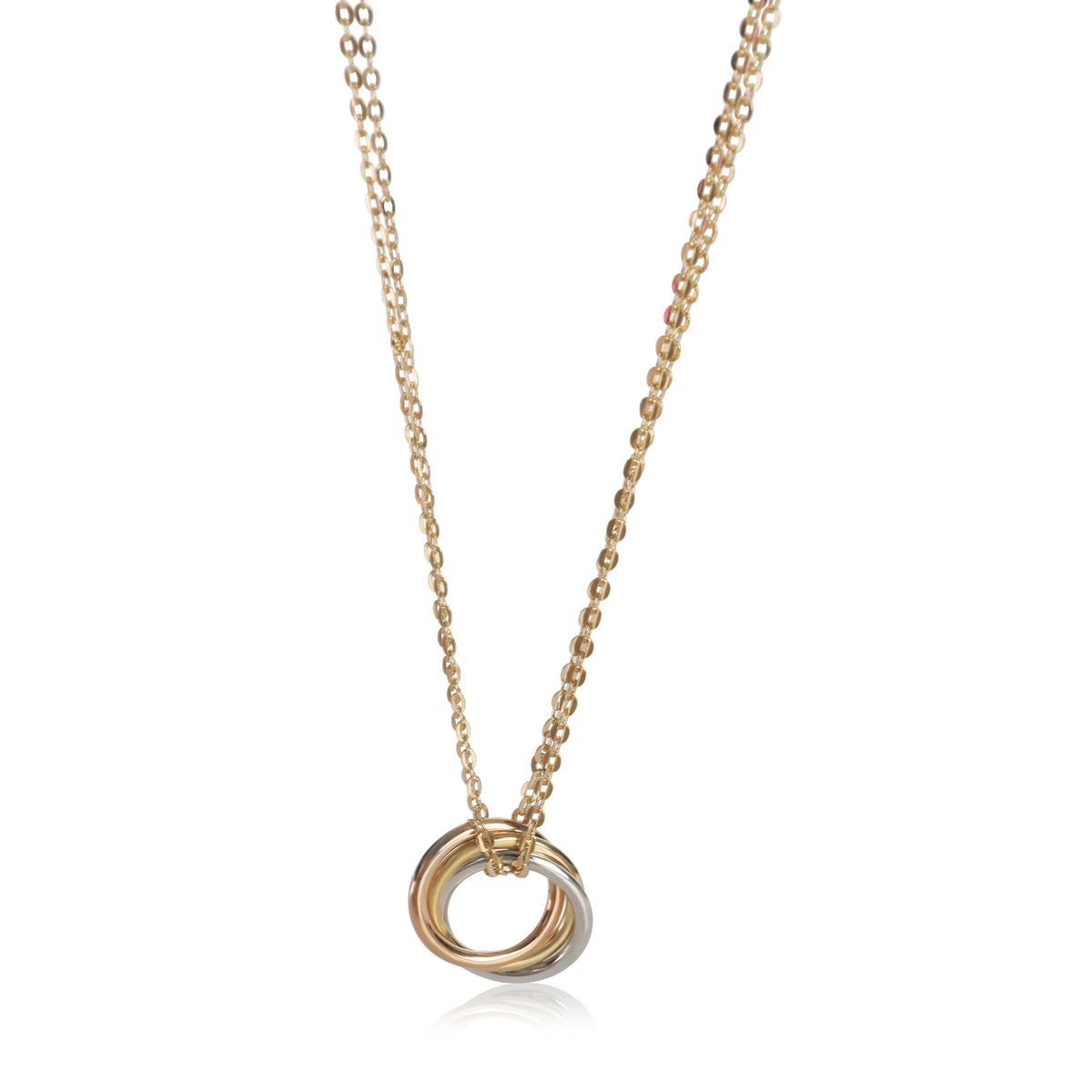 Three Tone Gold  Mini Model Trinity Necklace