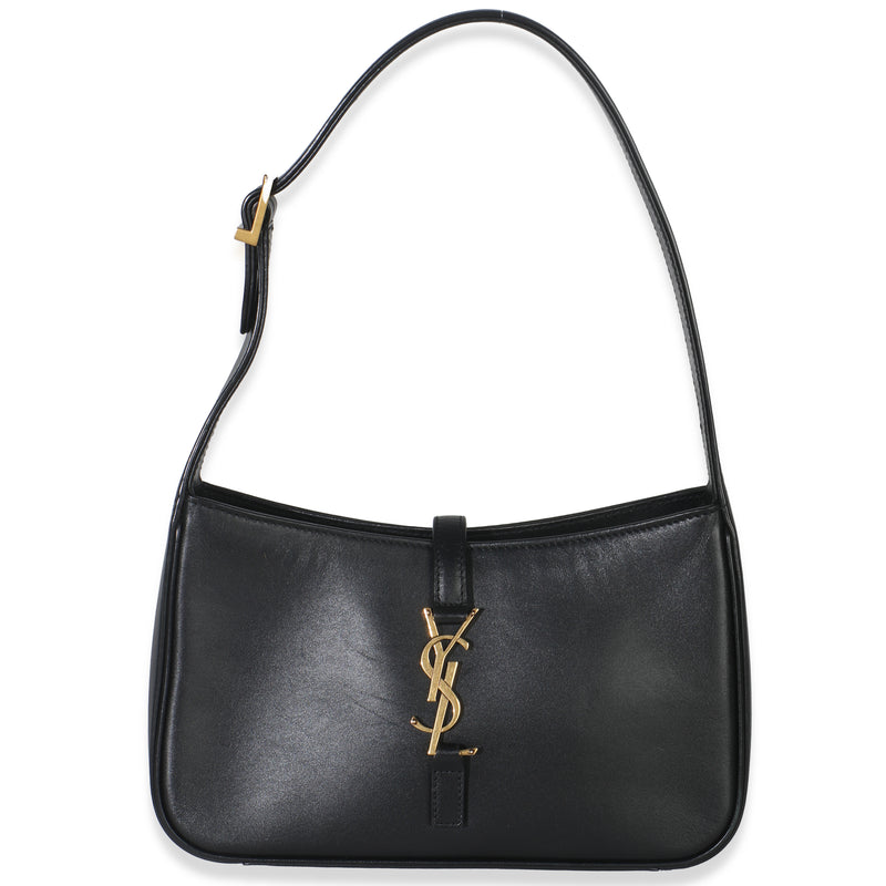 Black Smooth Calfskin Le 5 A 7 Hobo