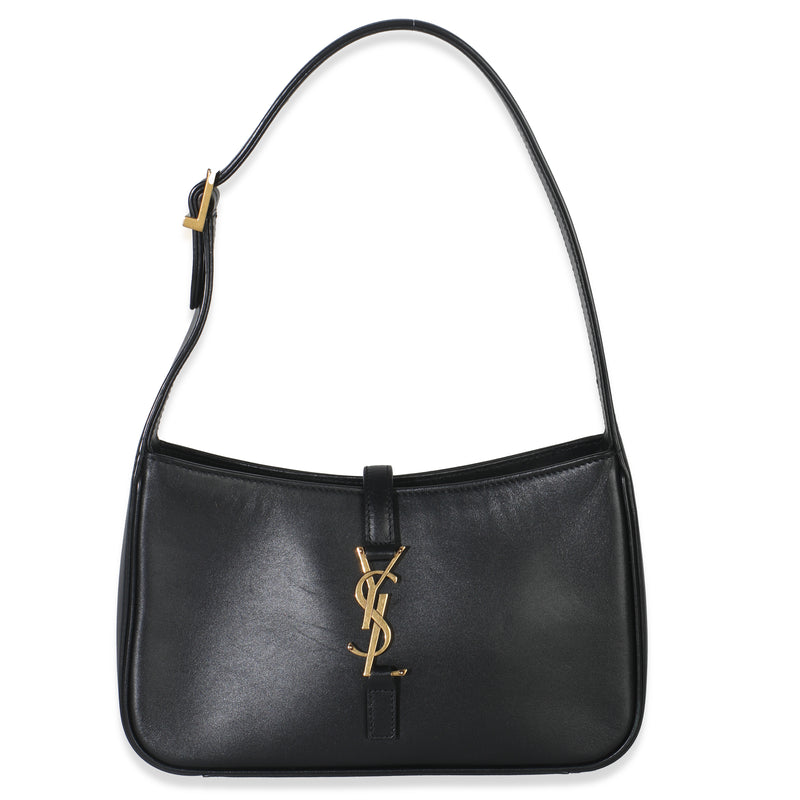 Black Smooth Calfskin Le 5 A 7 Hobo