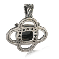 Yellow Gold & Sterling Silver Onyx and Diamond Renaissance Half Moo