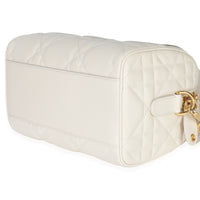 Christian Dior Dusty Ivory Macrocannage Calfskin Dior Groove 20 Bag Handbag box