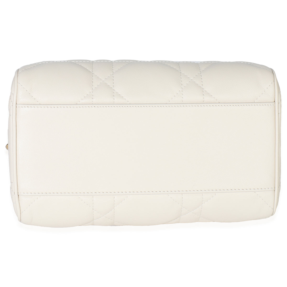 Christian Dior Dusty Ivory Macrocannage Calfskin Dior Groove 20 Bag Handbag stamp