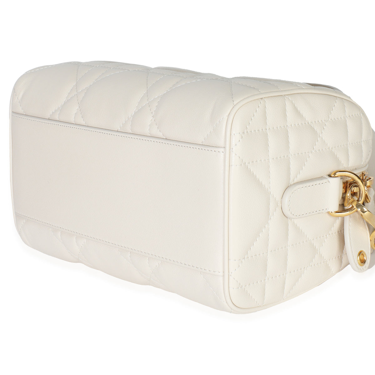 Dusty Ivory Macrocannage Calfskin Dior Groove 20 Bag