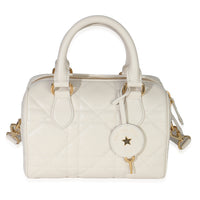Dusty Ivory Macrocannage Calfskin Dior Groove 20 Bag