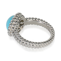 White Gold Turquoise Perlee Couleurs Ring