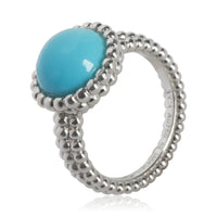 White Gold Turquoise Perlee Couleurs Ring