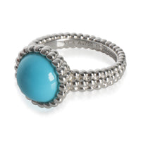 White Gold Turquoise Perlee Couleurs Ring