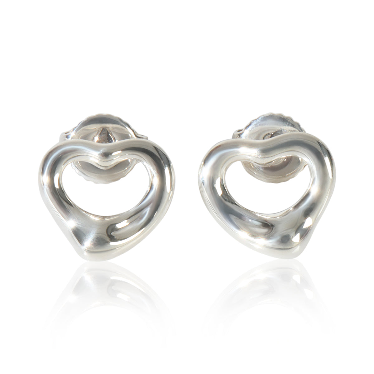 Sterling Silver  Elsa Peretti Open Heart Earrings