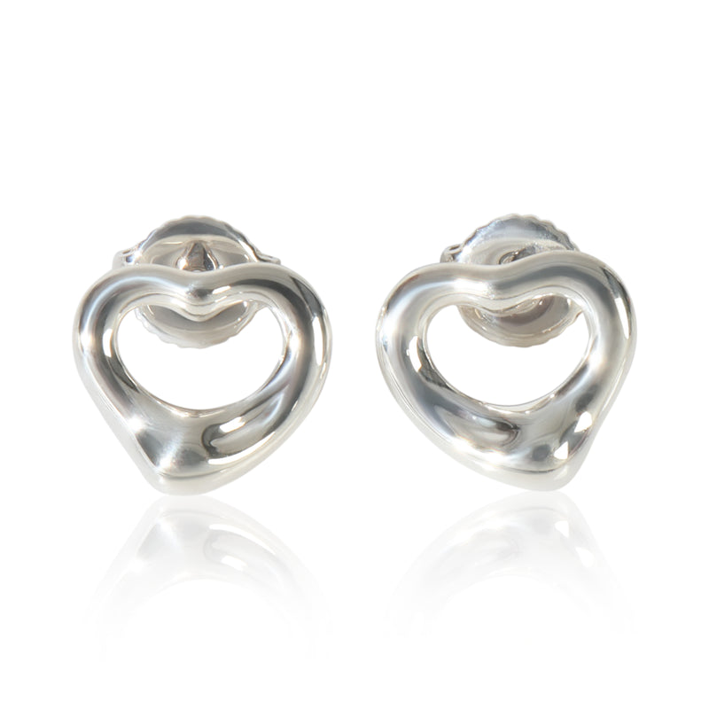 Sterling Silver  Elsa Peretti Open Heart Earrings