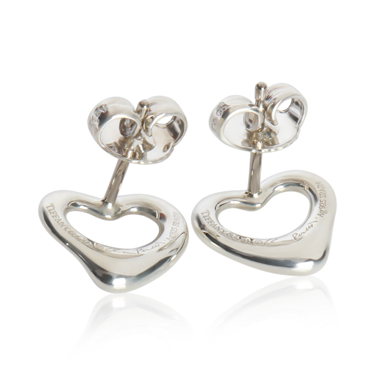 Sterling Silver  Elsa Peretti Open Heart Earrings