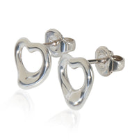 Sterling Silver  Elsa Peretti Open Heart Earrings