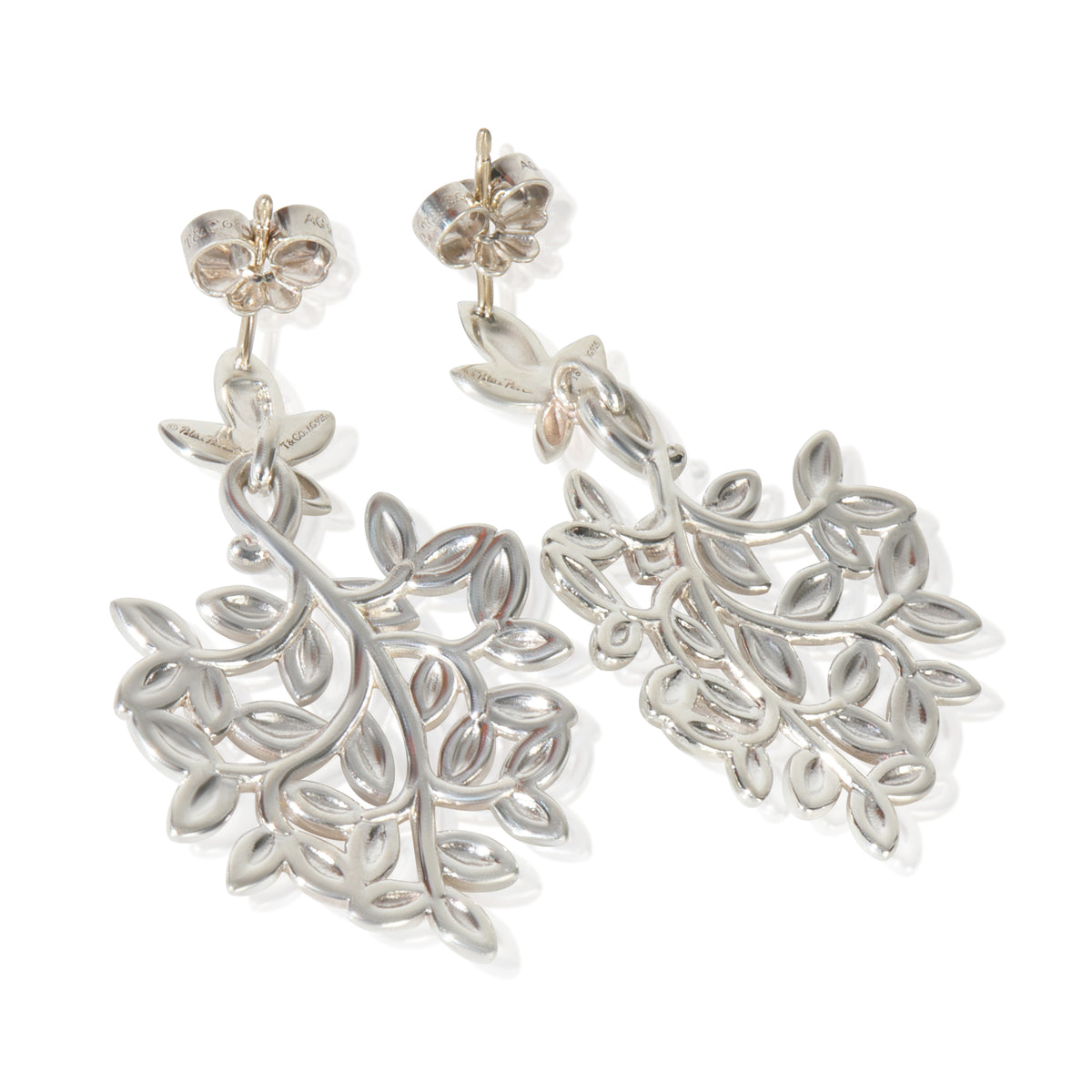 Sterling Silver  Paloma Picasso Olive Leaf Earrings
