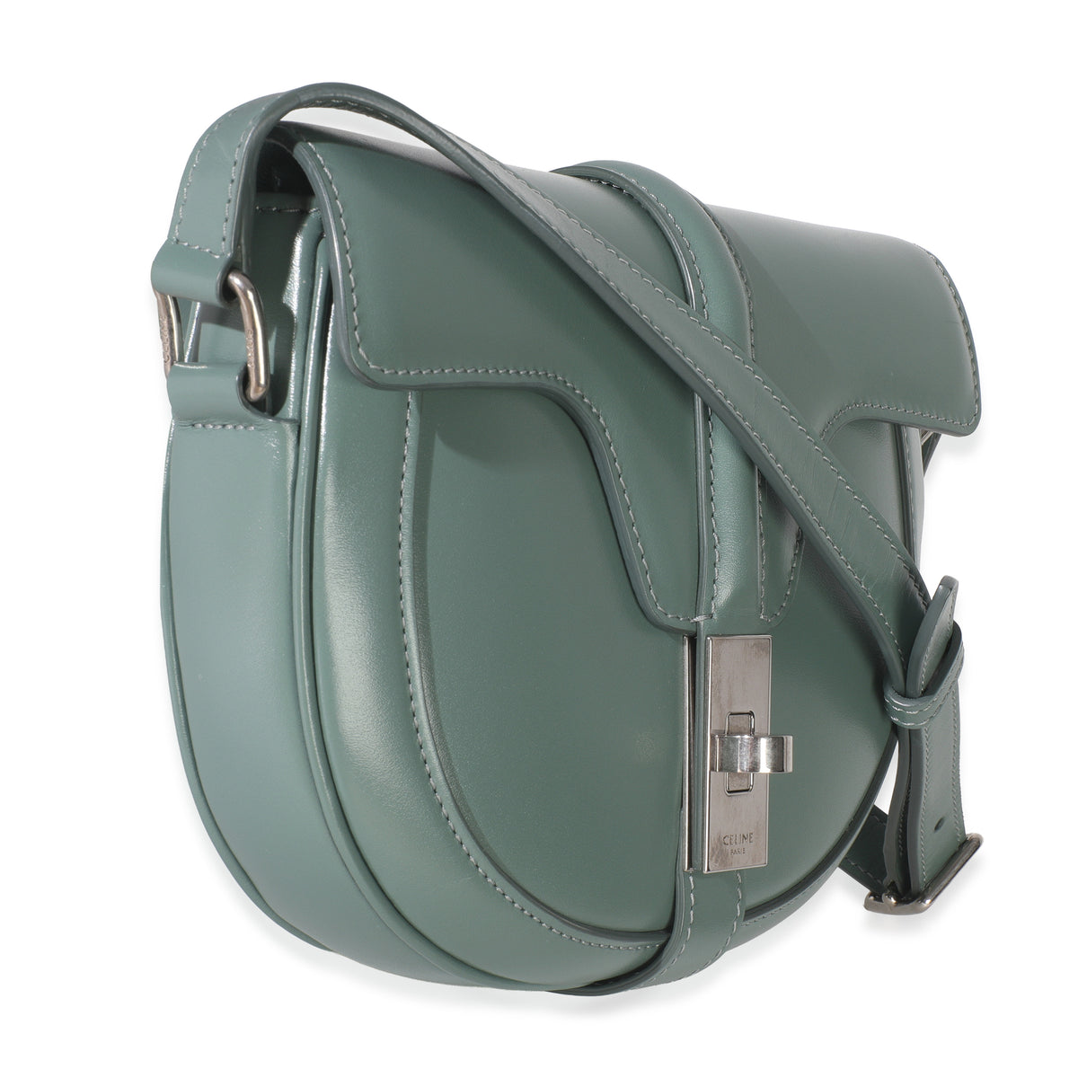 Celine Celadon Satinated Calfskin Besace Small 16 Handbag pv