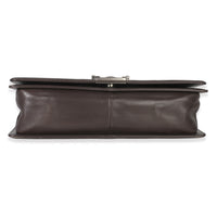Chanel Dark Grey Smooth Calfskin XL Reverso Boy Bag Handbag box