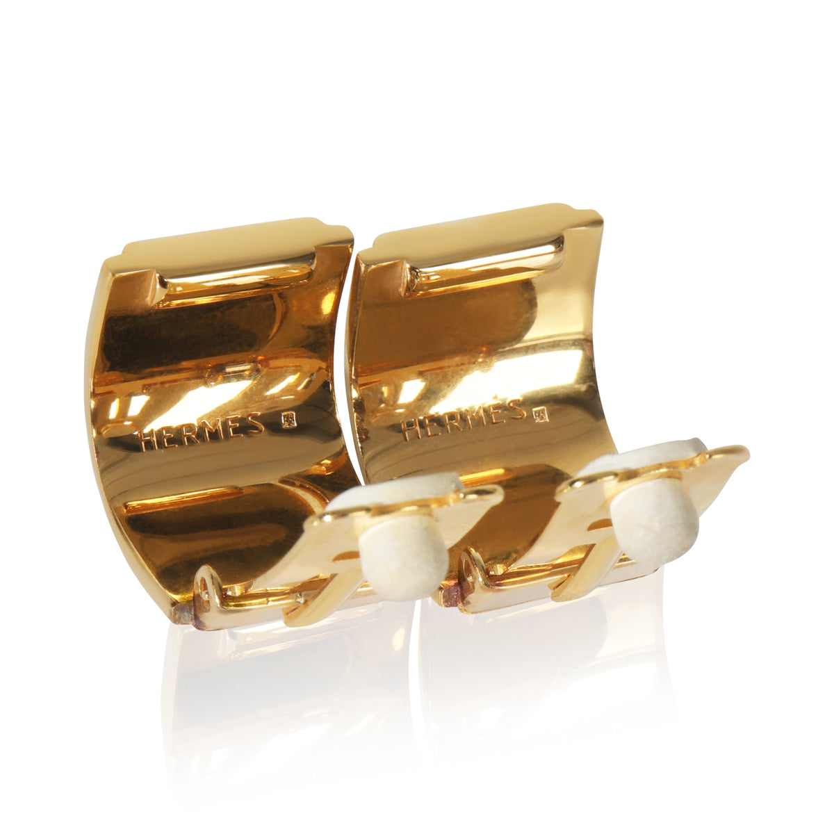 Gold-Plated  Enamel Clip On Earrings
