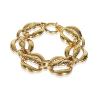 Gold-Plated  Vintage Quilted Open Link Bracelet