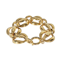 Gold-Plated  Vintage Quilted Open Link Bracelet