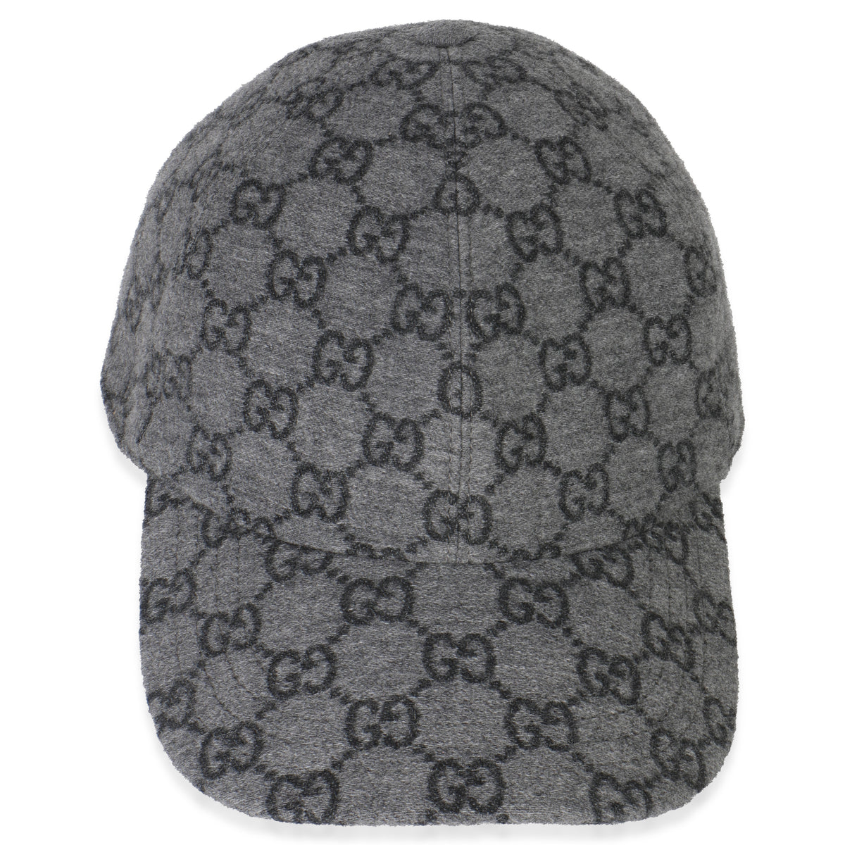 Black Grey GG Wool Baseball Hat XL