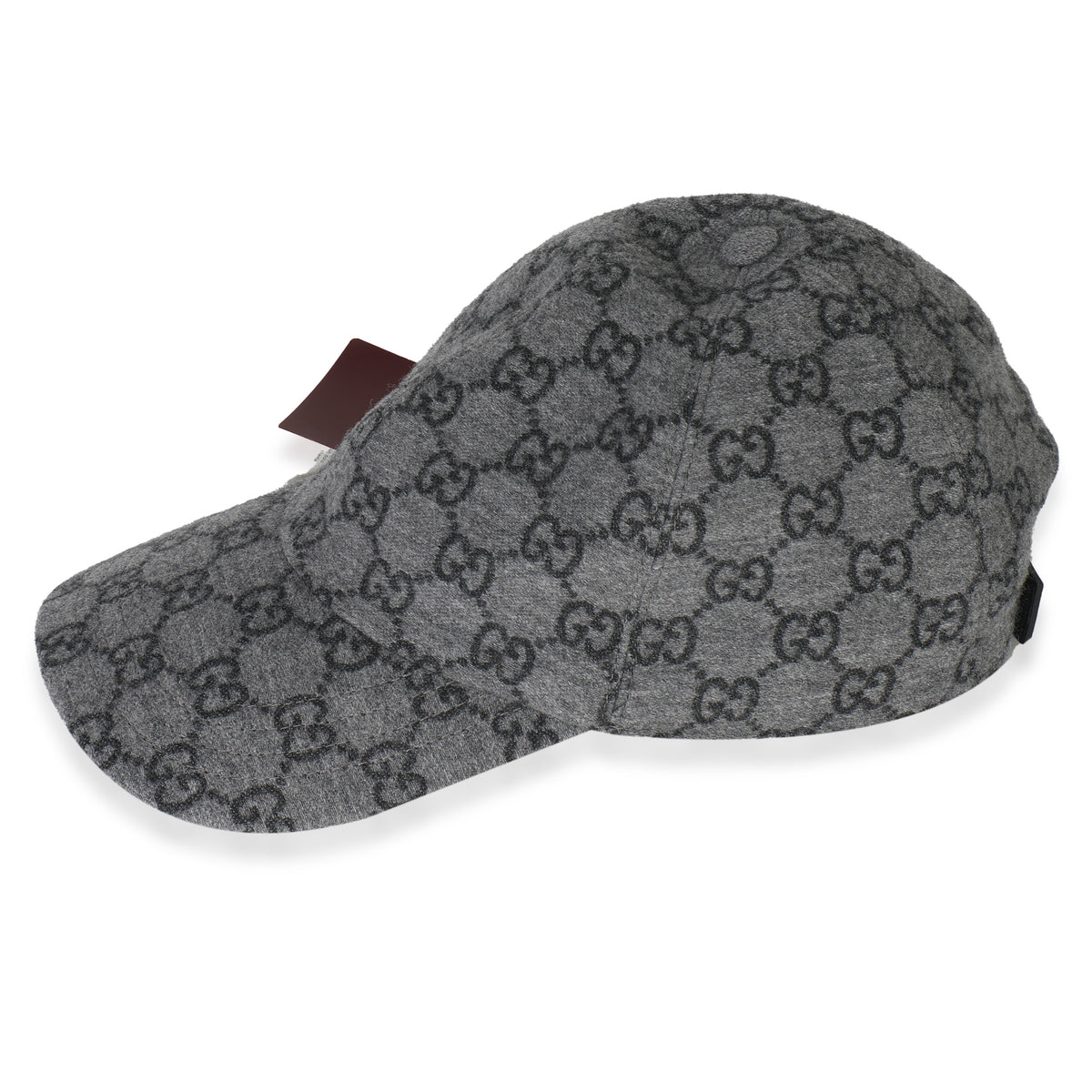 Black Grey GG Wool Baseball Hat XL