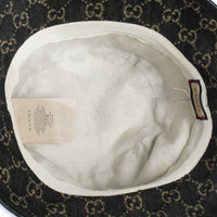 Black Ivory Jacquard Denim GG Monogram Oscar Bucket Hat L