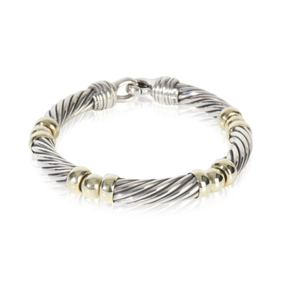 Yellow Gold & Sterling Silver  Metro Cable Bracelet