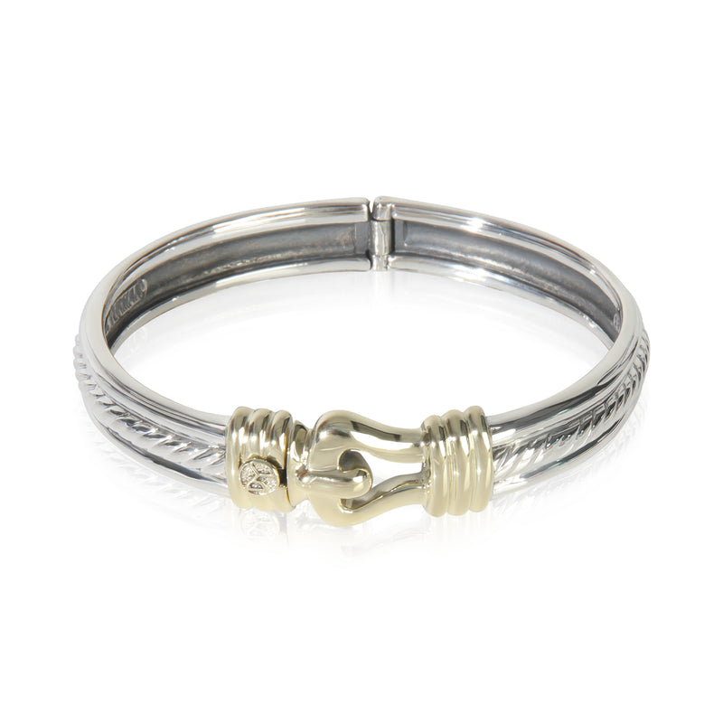 Yellow Gold & Sterling Silver  Vintage Buckle Bracelet