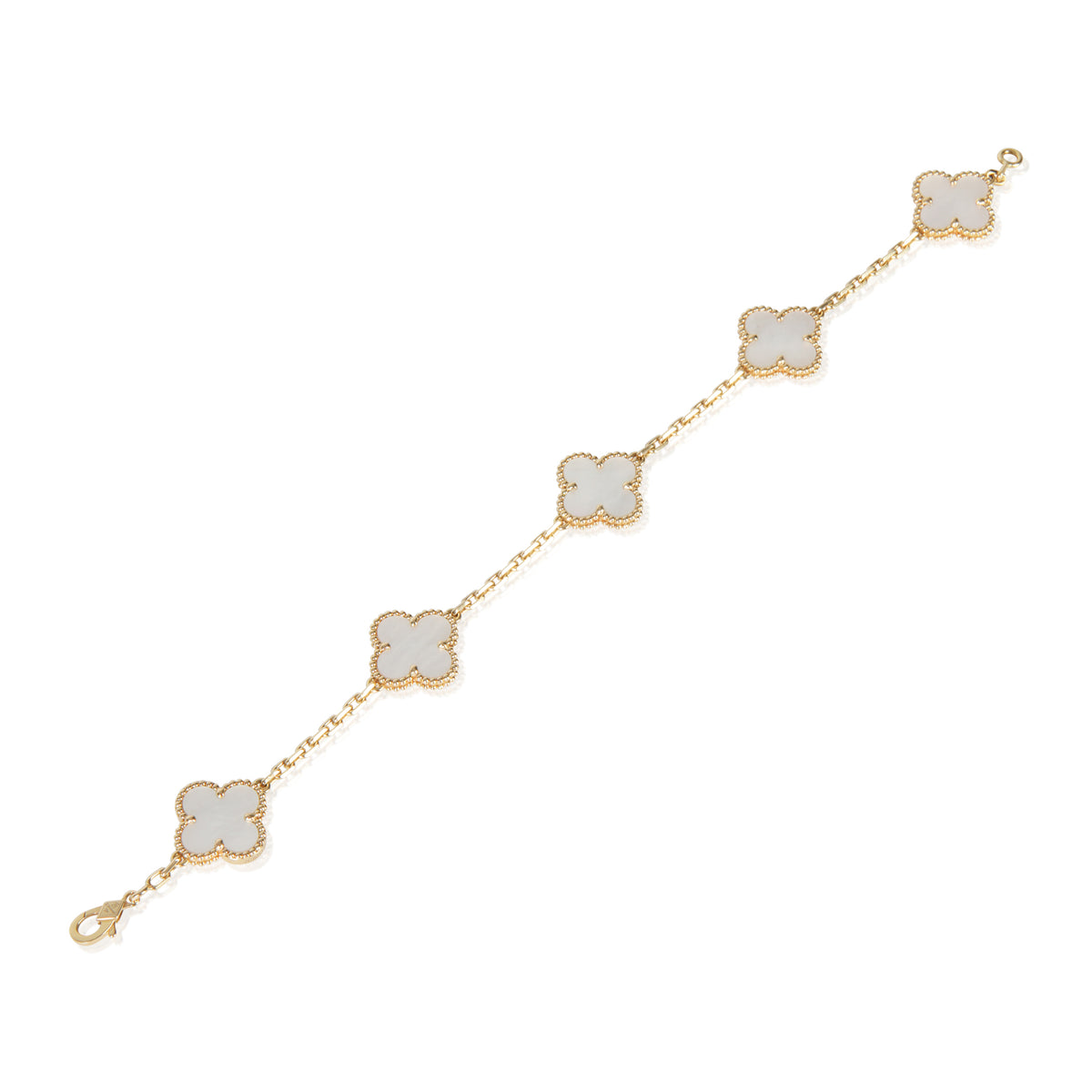 Yellow Gold Mother Of Pearl Vintage Alhambra Bracelet