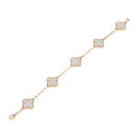 Yellow Gold Mother Of Pearl Vintage Alhambra Bracelet