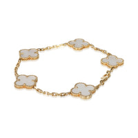 Yellow Gold Mother Of Pearl Vintage Alhambra Bracelet