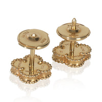 Yellow Gold Onyx Sweet Alhambra Earrings