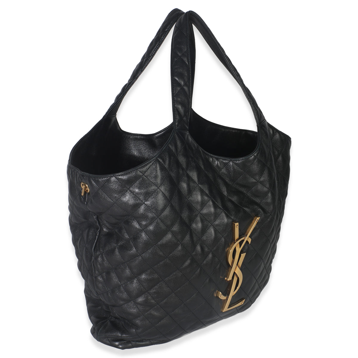 Black Quilted Lambskin Maxi Icare Shopping Tote