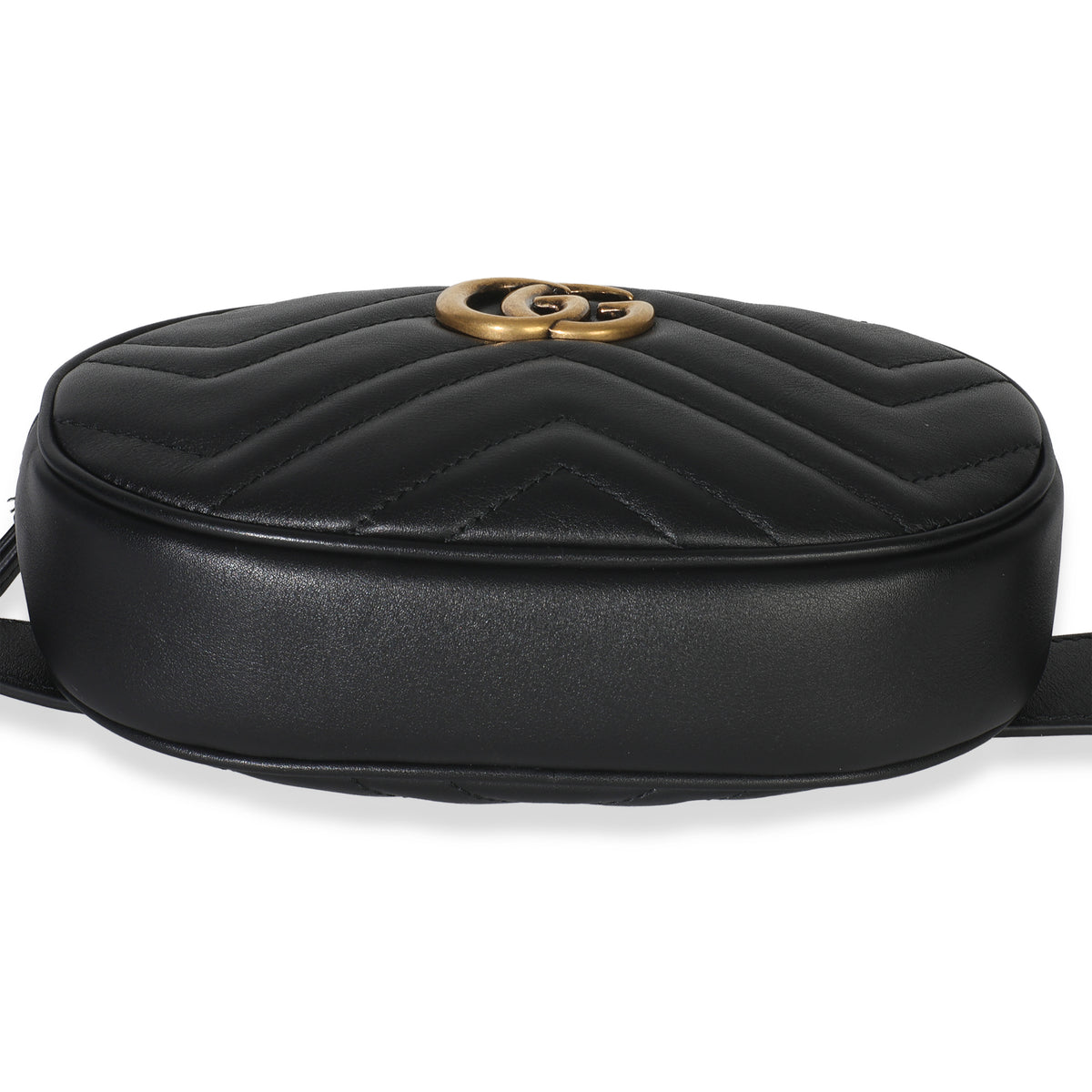 Gucci Black Matelasse Calfskin GG Marmont Belt Bag 75/30 Handbag box