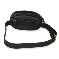 Gucci Black Matelasse Calfskin GG Marmont Belt Bag 75/30 Handbag bv