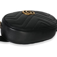 Gucci Black Matelasse Calfskin GG Marmont Belt Bag 75/30 Handbag stamp