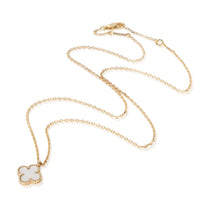 Yellow Gold Mother Of Pearl Sweet Alhambra Pendant