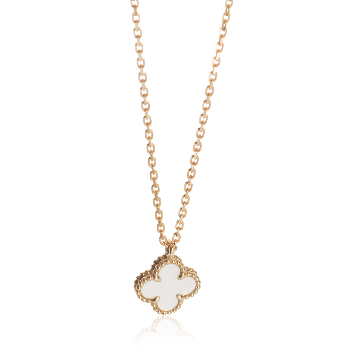 Yellow Gold Mother Of Pearl Sweet Alhambra Pendant