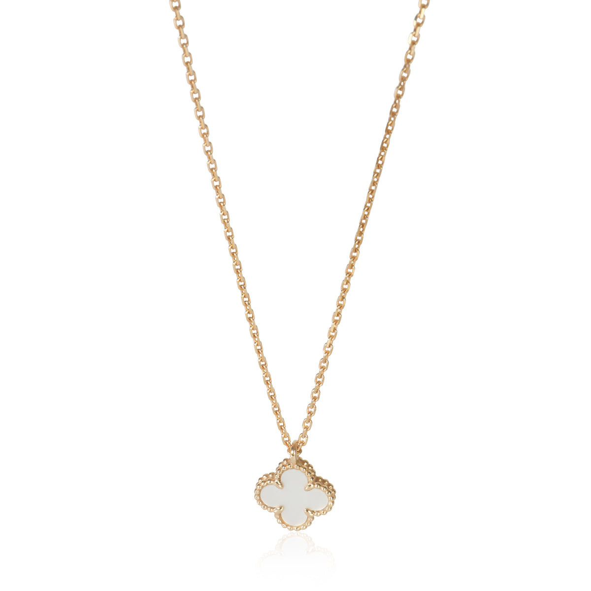Yellow Gold Mother Of Pearl Sweet Alhambra Pendant
