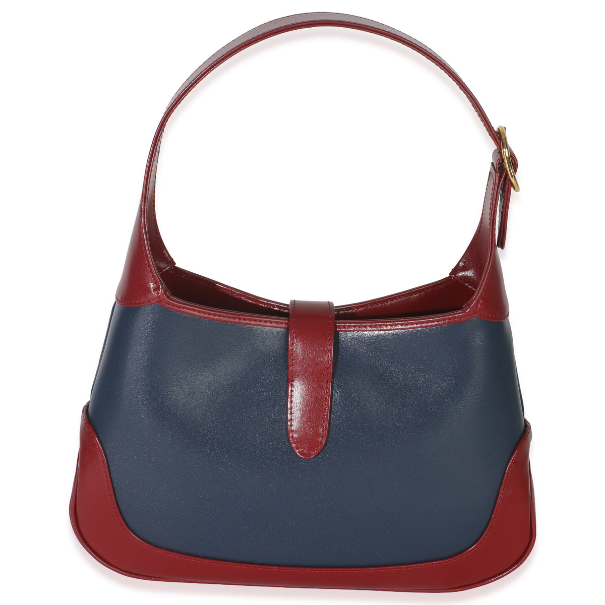Red Blue Boarded Dyana Lux Calfskin Bi-Color Small Jackie 1961 Hobo