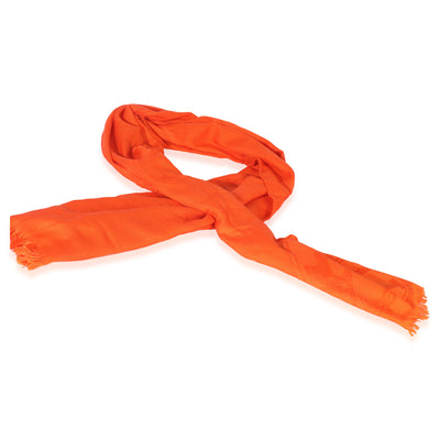 Orange Vif Cashmere Silk New Libris Stole