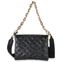 Louis Vuitton Black Monogram Embossed Lambskin Coussin PM Handbag av