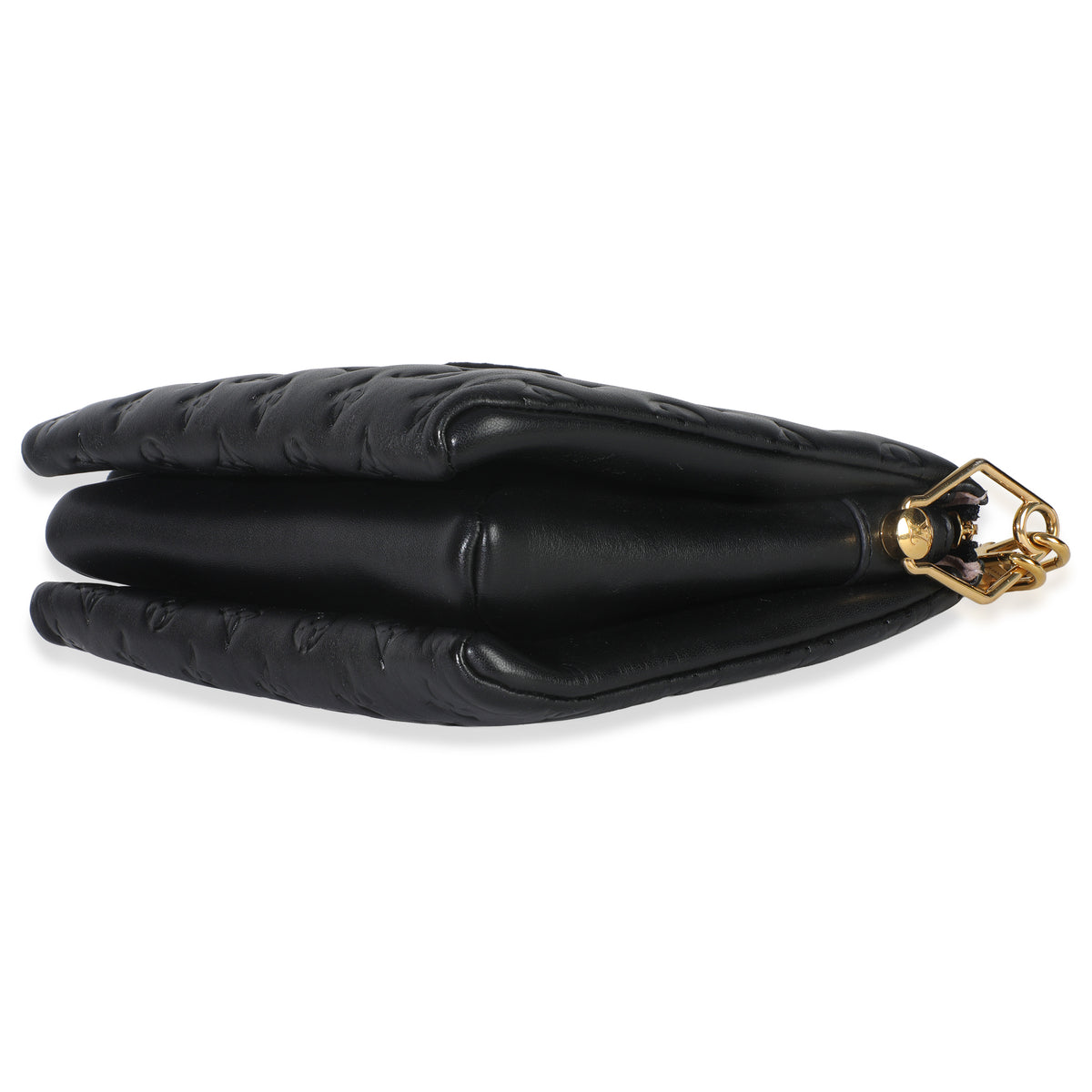 Louis Vuitton Black Monogram Embossed Lambskin Coussin PM Handbag clasp
