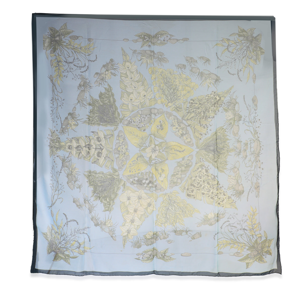 Green Sheer Silk Pythagorean Scarf 90