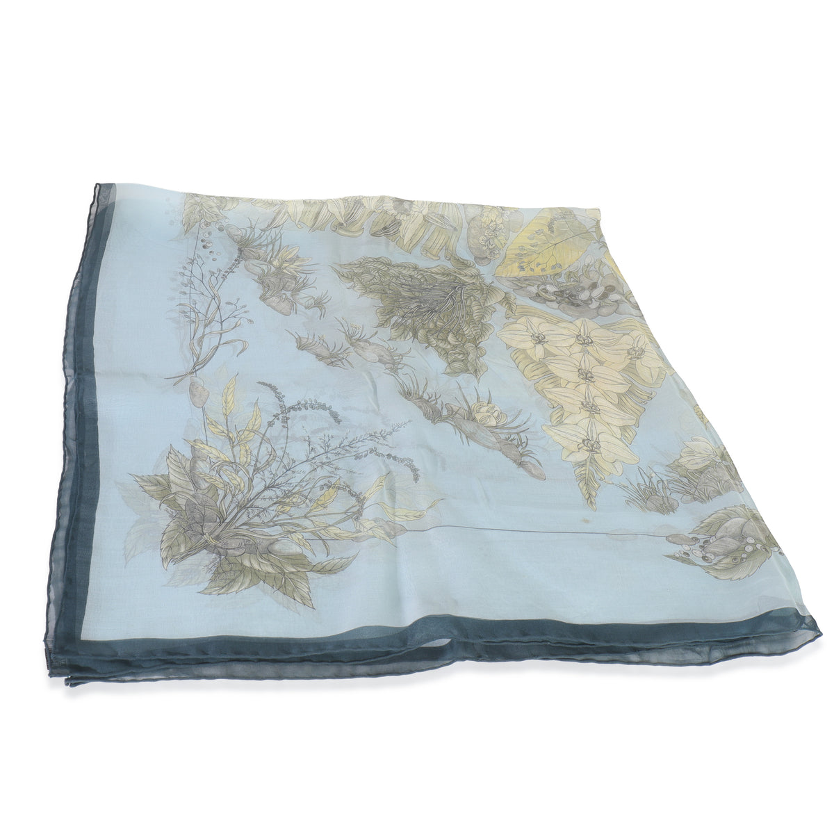 Green Sheer Silk Pythagorean Scarf 90