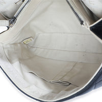 Black Quilted Calfskin Medium Burgundy Rocks Flap Bag