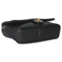 Chanel Black Quilted Lambskin Resin Elegant Chain Flap Bag Handbag clasp